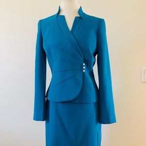 NEW Tahari Blue Skirt Suit